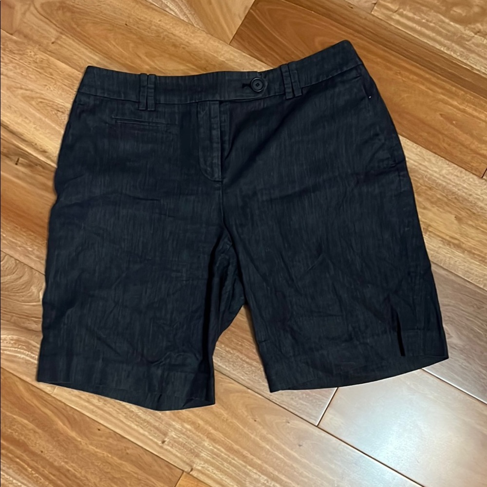 LOFT Black Tailored Bermudas Shorts